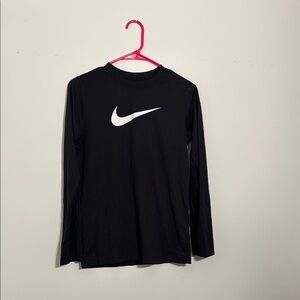 Nike Black Crewneck Sweater with Iconic Swoosh